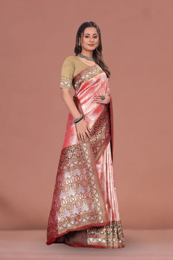 Graceful_Pink_and_Maroon_Banarasi_Silk_Saree_with_Antique_Gold_Zari_Weaving