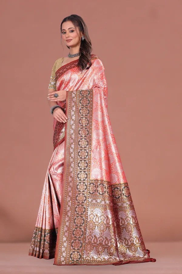 Graceful_Pink_and_Maroon_Banarasi_Silk_Saree_with_Antique_Gold_Zari_Weaving