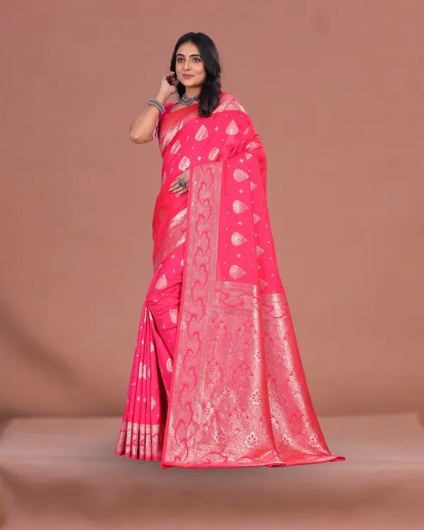 Bright_Pink_Banarasi_Silk_Saree_with_Silver_Zari_Weaving_and_Rich_Pallu_Design