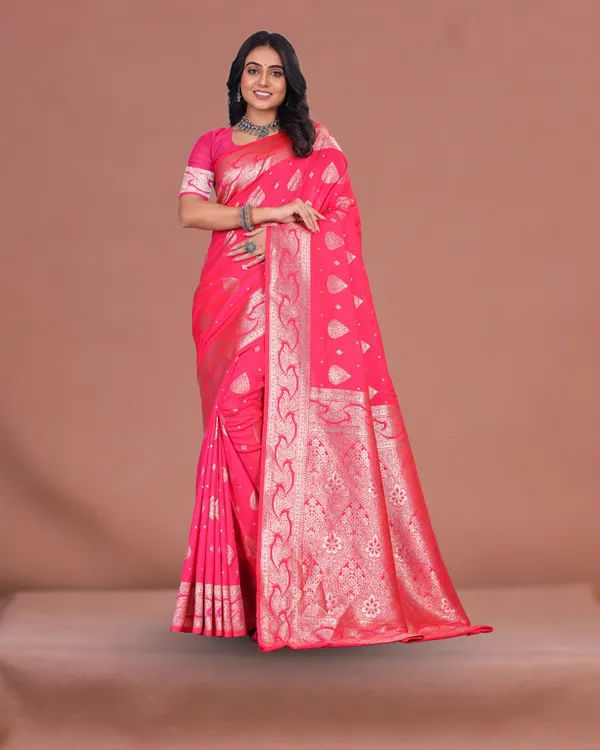 Bright_Pink_Banarasi_Silk_Saree_with_Silver_Zari_Weaving_and_Rich_Pallu_Design