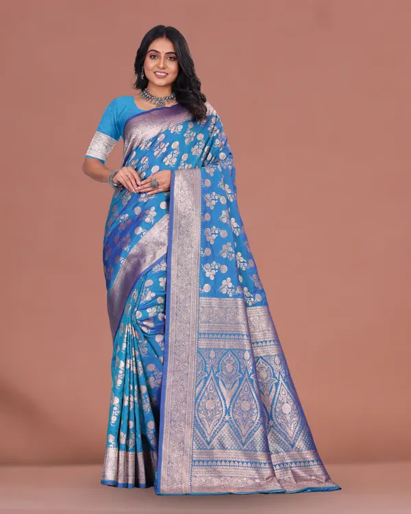 Royal_Blue_Banarasi_Silk_Saree_with_Silver_Zari_Weaving_&_Traditional_Border
