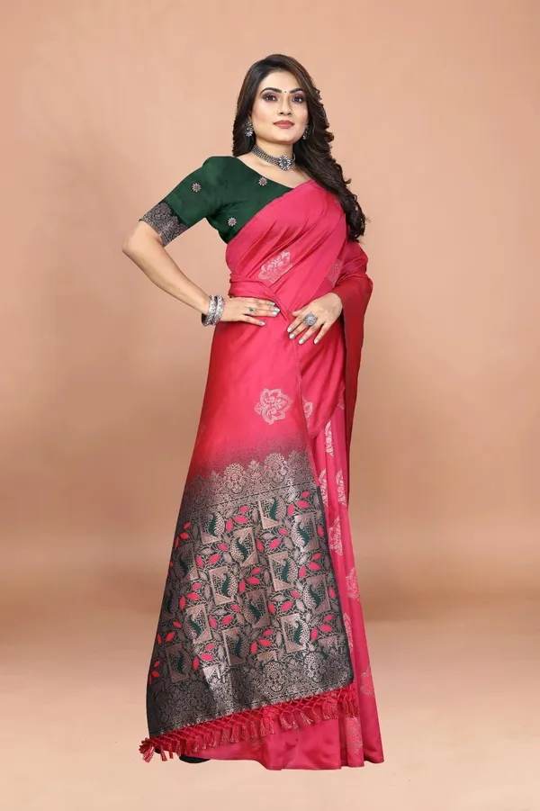 Pink_Woven_Banarasi_Jacquard_Saree_For_Women
