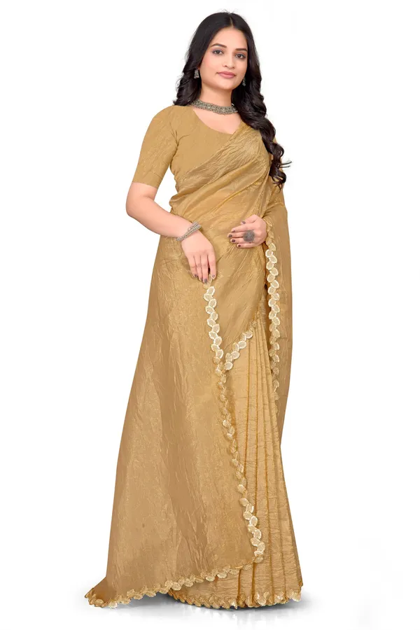 Gold_Solid_Bollywood_Cotton_Linen_Saree_For_Women