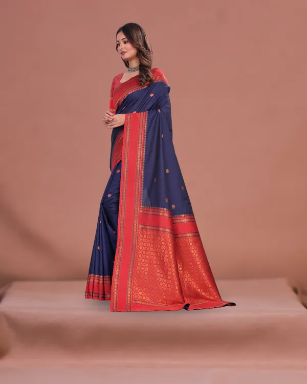 Woven_Narayanpet_Cotton_Silk_Saree_(DARK_BLUE)