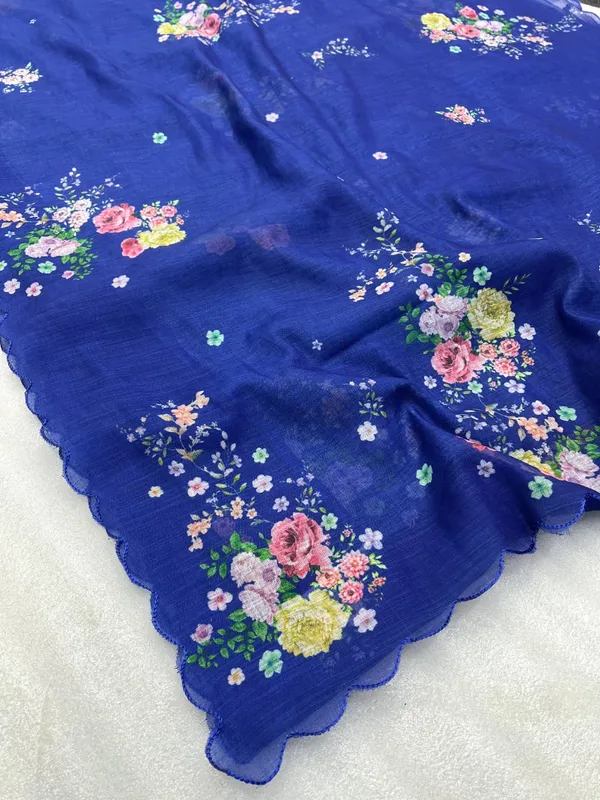 Blue_Printed_Bollywood_Cotton_Linen_Saree_For_Women