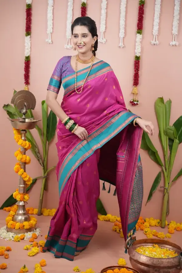 Woven_Narayanpet_Cotton_Silk_Saree_(PINK)