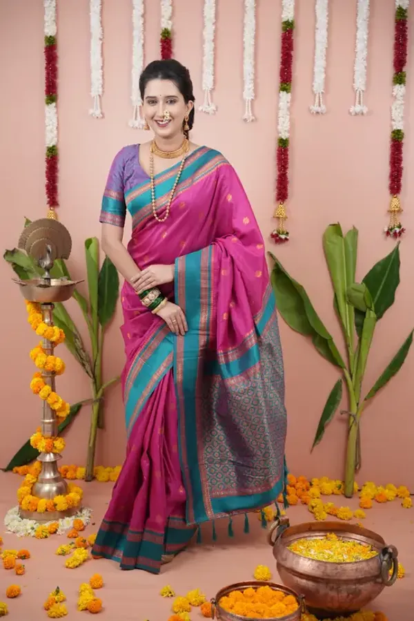 Woven_Narayanpet_Cotton_Silk_Saree_(PINK)