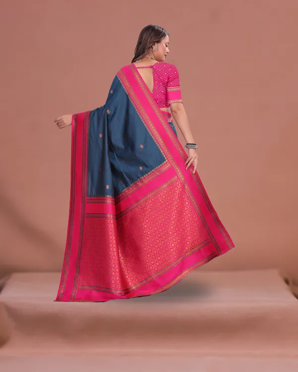 Woven_Narayanpet_Cotton_Silk_Saree_(Light_Blue)
