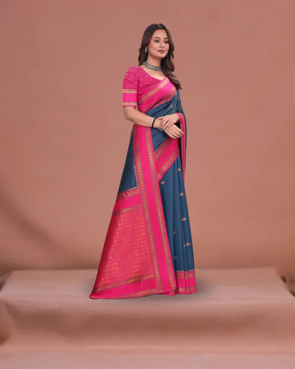 Woven_Narayanpet_Cotton_Silk_Saree_(Light_Blue)
