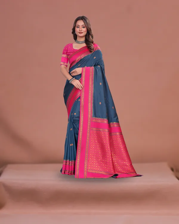 Woven_Narayanpet_Cotton_Silk_Saree_(Light_Blue)