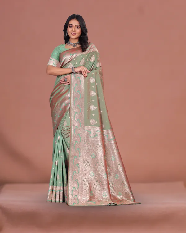Mint_Green_Banarasi_Silk_Saree_with_Silver_Zari_Weaving_and_Traditional_Motifs
