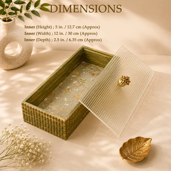 Green_Decorative_Storage_Box_with_Clear_Lid