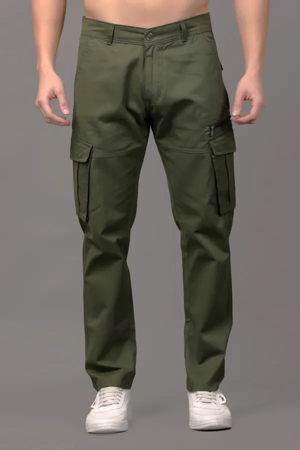 Dark_Green_Regular_Mid_Rise_Cargo_Pants_For_Men