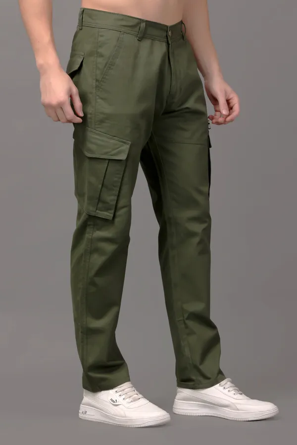 Dark_Green_Regular_Mid_Rise_Cargo_Pants_For_Men