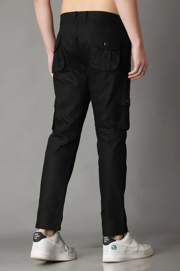 Black_Regular_Mid_Rise_Cargo_Pants_For_Men