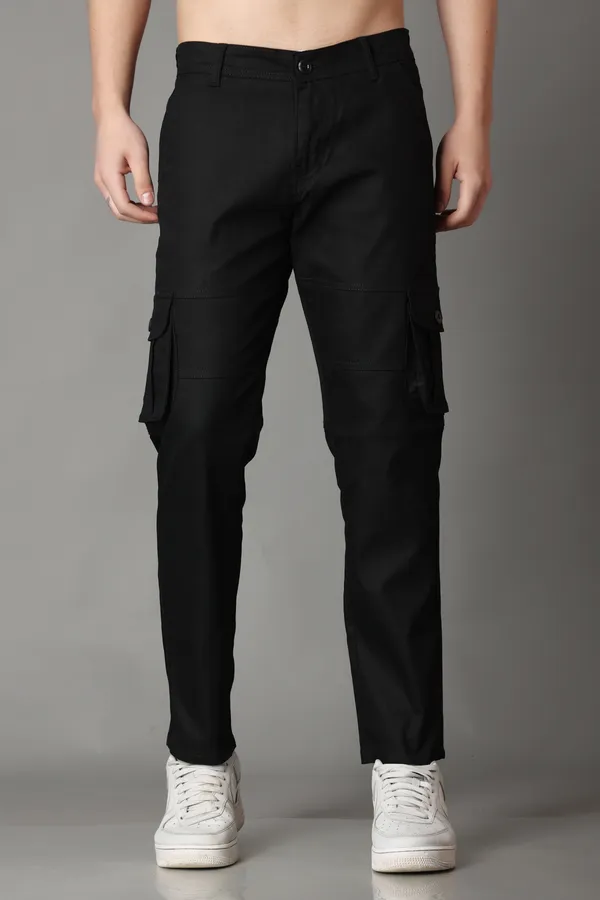 Black_Regular_Mid_Rise_Cargo_Pants_For_Men