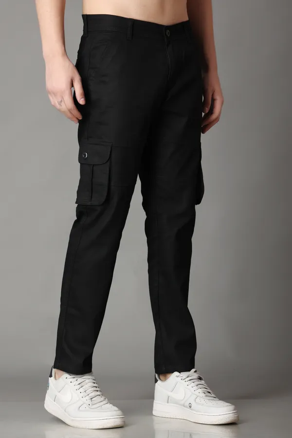Black_Regular_Mid_Rise_Cargo_Pants_For_Men