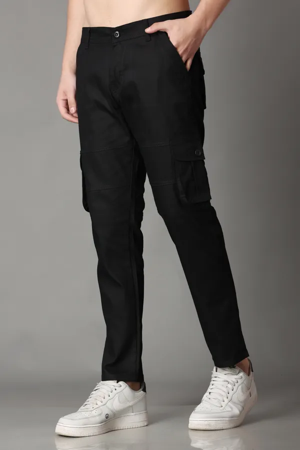Black_Regular_Mid_Rise_Cargo_Pants_For_Men