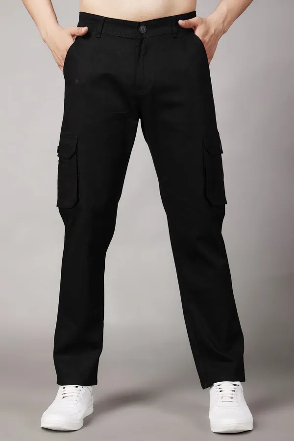 Black_Regular_Mid_Rise_Cargo_Pants_For_Men
