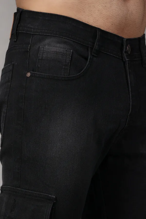 Black_Regular_Mid_Rise_Denim_Cargo_Pants_For_Men
