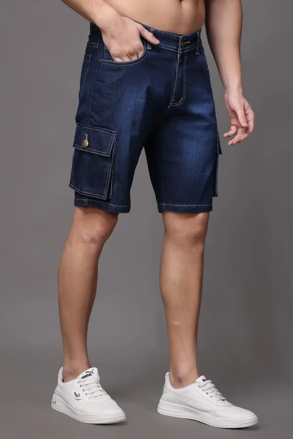 Dark_Blue_Slim_Mid_Rise_Shorts_For_Men