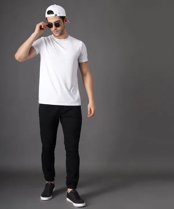 Black_Slim_Mid_Rise_Jogger_Pants_For_Men