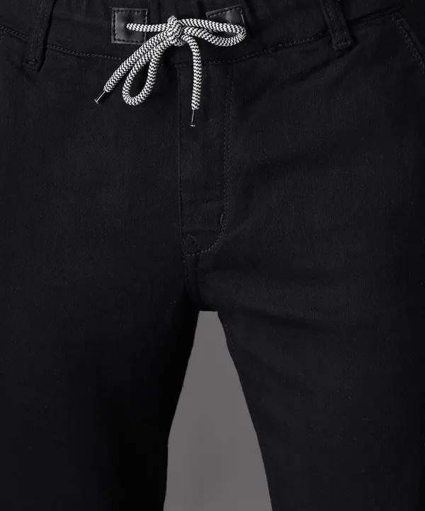Black_Slim_Mid_Rise_Jogger_Pants_For_Men