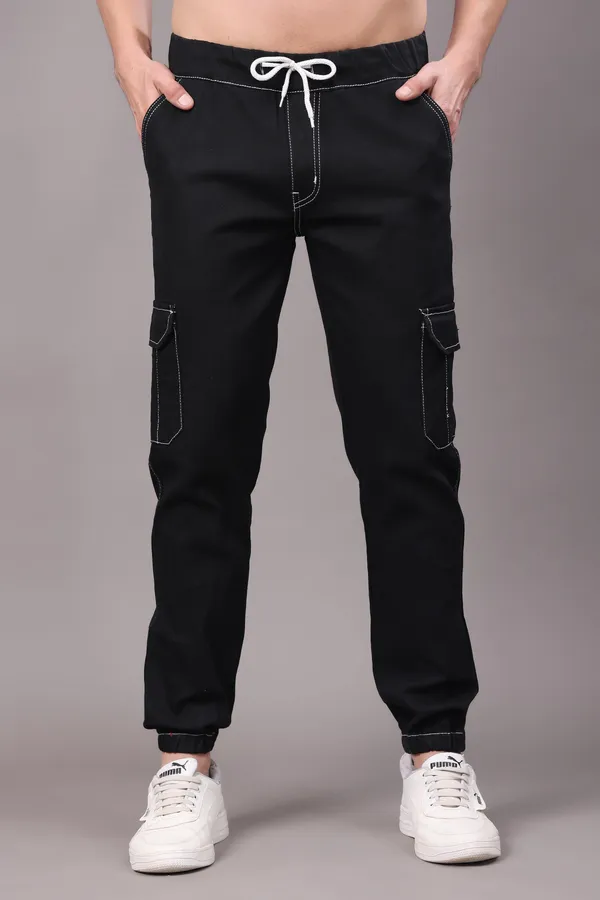 Black_Regular_Fit_Mid_Rise_Cargo_Pants_For_Men
