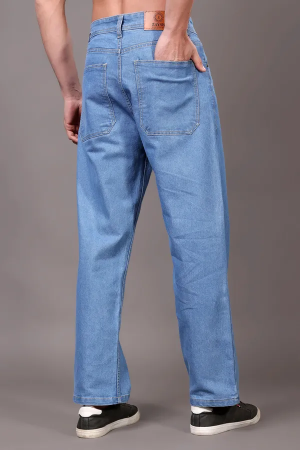 Light_Blue_Baggy_Fit_Mid_Rise_Jeans_Pants_For_Men