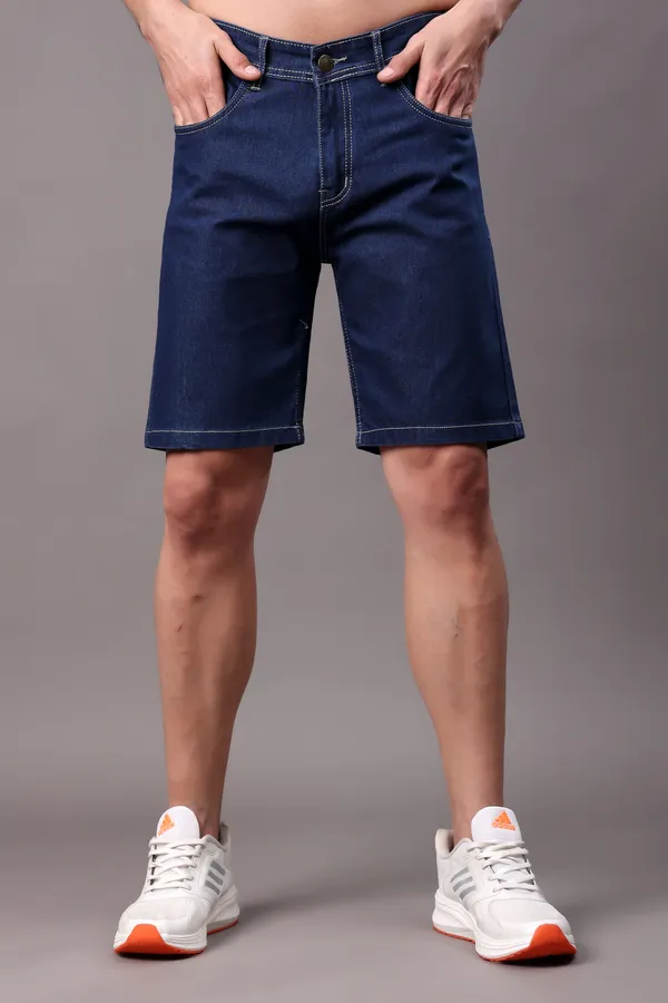 Dark_Blue_Slim_Mid_Rise_Shorts_For_Men
