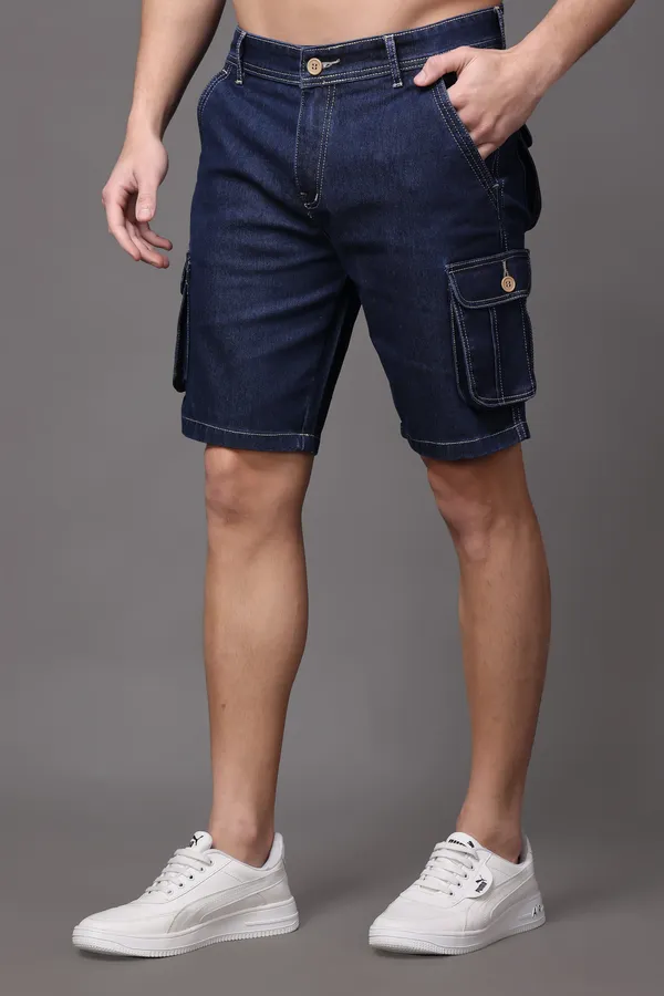 Dark_Blue_Slim_Mid_Rise_Shorts_For_Men