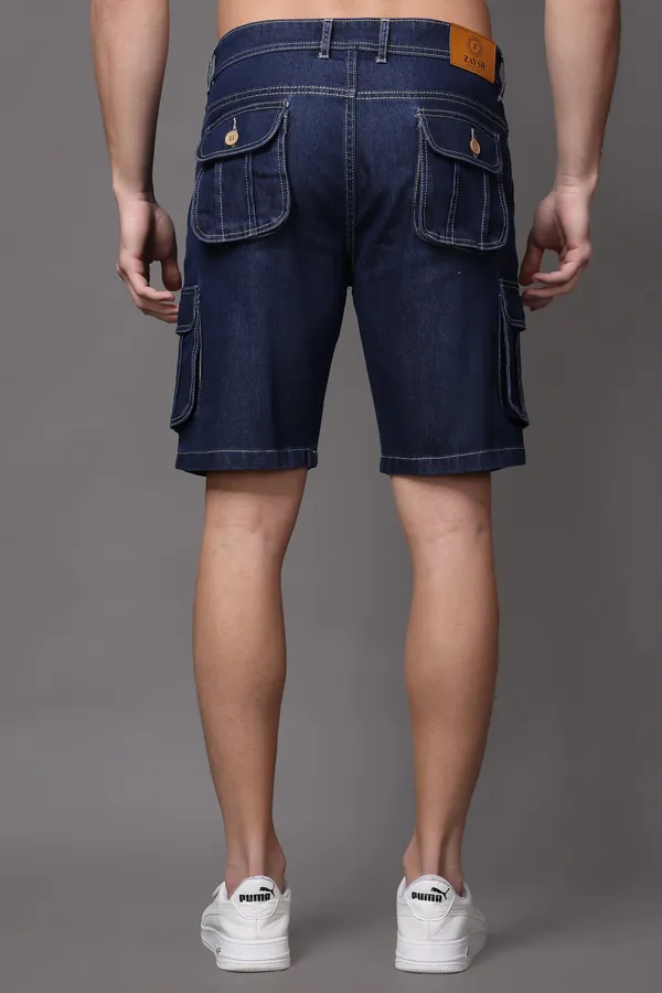 Dark_Blue_Slim_Mid_Rise_Shorts_For_Men
