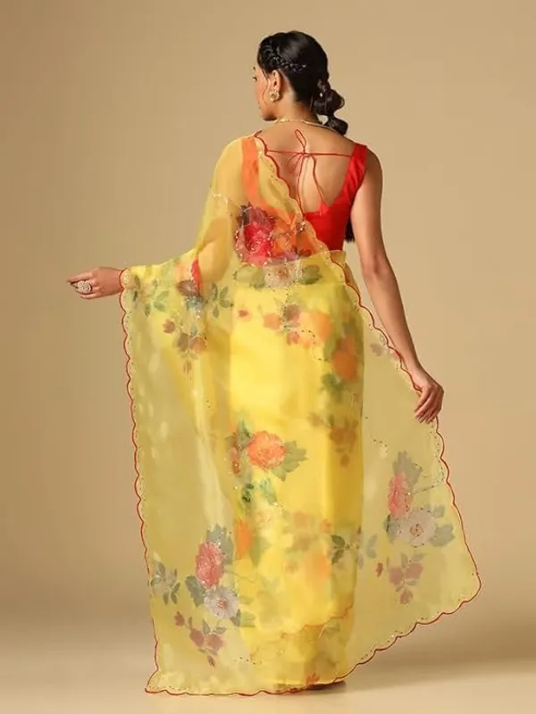 Mustard_Women_Fancy_Orangaza_Sari_With_Unstitch__Blouse_For_Women