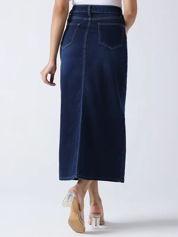 Blue_Daisy_Dream_Denim_front_cut_Skirt_For_Women