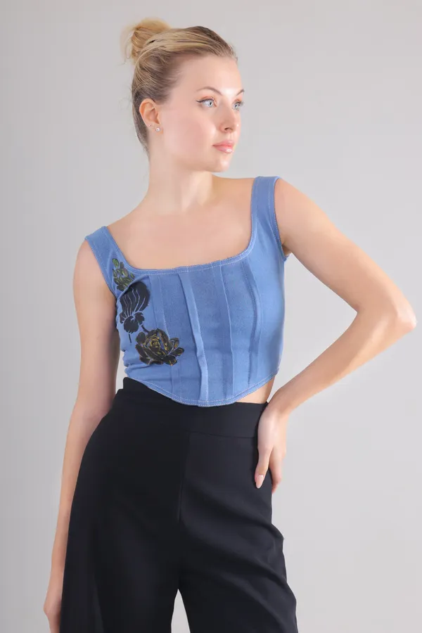 Blue_Midnight_Bloom_Hand_Painted_Denim_Corset_Top_For_Women