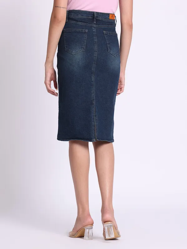 Multicolor_Butterfly_Garden_Artisan_Denim_Skirt_For_Women
