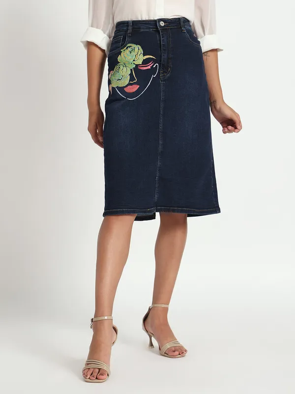 Blue_Bloom_with_Grace_Hand-Painted_Denim_Skirt_For_Women