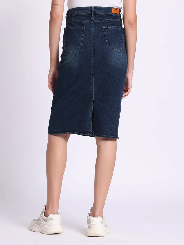 Blue_Fierce_Inspirational_Midi_Denim_Skirt_For_Women