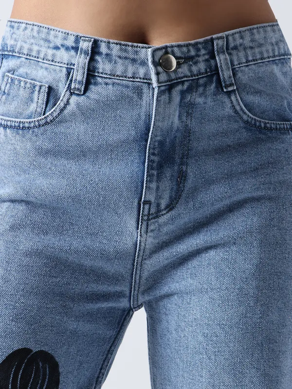 Sky_Blue_Monarch_Butterfly-Non_Stretch_Hand_Painted_Jeans_High-Rise_Distressed_For_Women