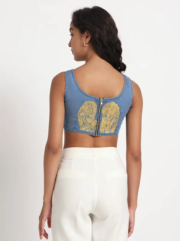 Blue_Golden_Grace_Stylish_Denim_Jeans_Top_For_Women