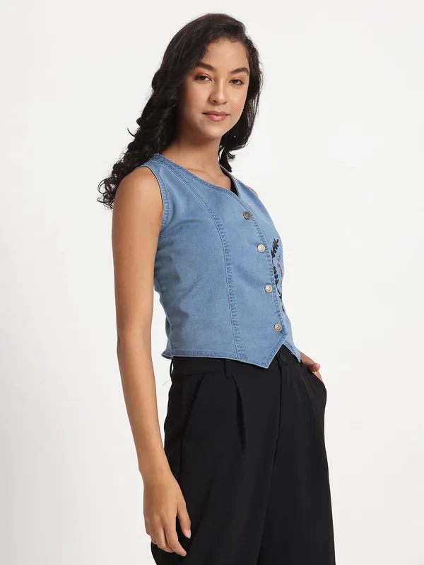Blue_Faithful_Elegance_Vest_Jeans_Top_Jeans_For_Women