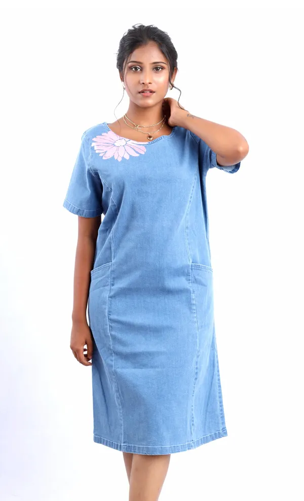 Blue_Midi_Denim_Dress_with_Sleeves_and_Graphic_Print_For_Women