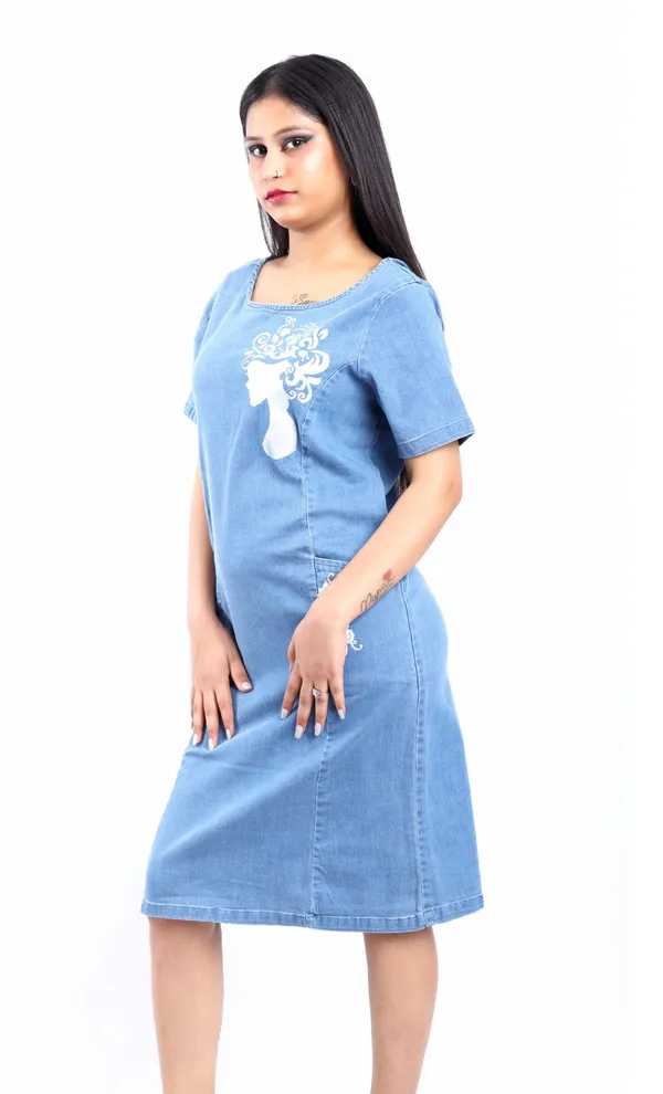 Blue_Daydreaming_Girl_Midi_With_Jeans_Dress_For_Women