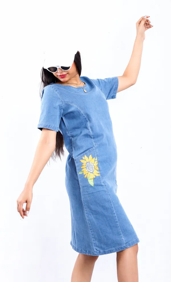 Blue_Sunflower_Radiance_Denim_Dress_For_Women