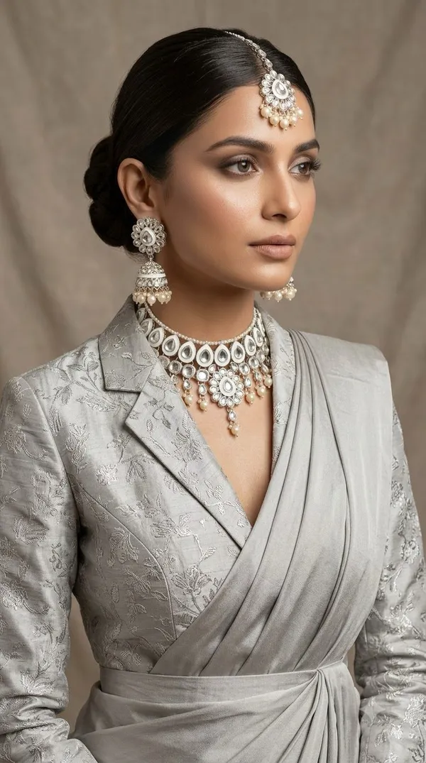 Silver_Tone_Pearl_Embellished_Jewellery_Set_For_Women