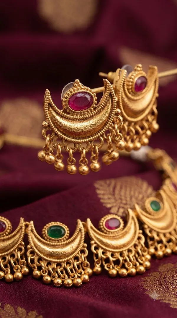 Gold_Tone_Traditional_Necklace_Set_For_Women
