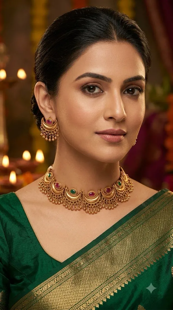 Gold_Tone_Traditional_Necklace_Set_For_Women