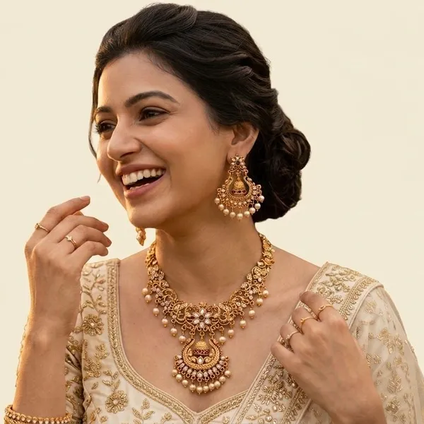 Gold_Tone_Kundan_Pearl_Necklace_Set_For_Women