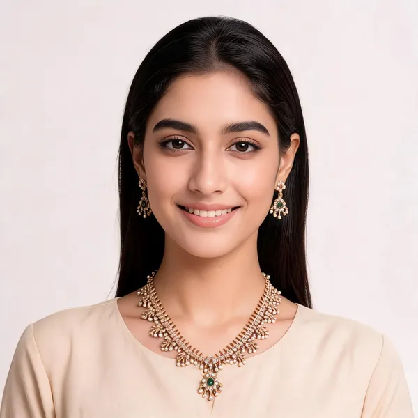 Gold_Tone_Green_Stone_Pearl_Necklace_Set_For_Women