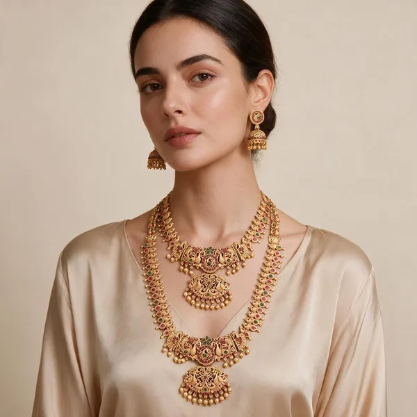 Gold_Tone_Temple_Style_Jewellery_Set_For_Women